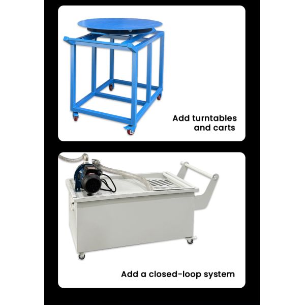 Turntable Wet Sand Blasting Machines Dust Free Sandblasting Machine