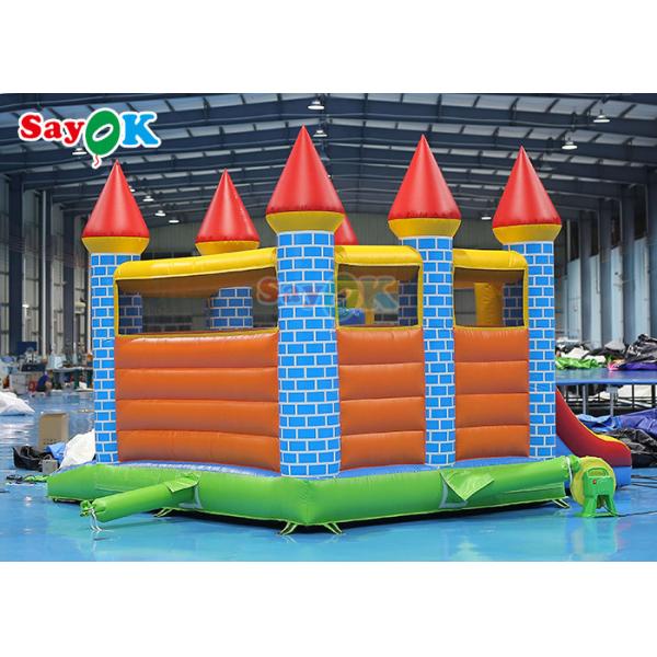 Colorful Inflatable Bouncer House Water Slide Combo Commercial Bouncy Castle