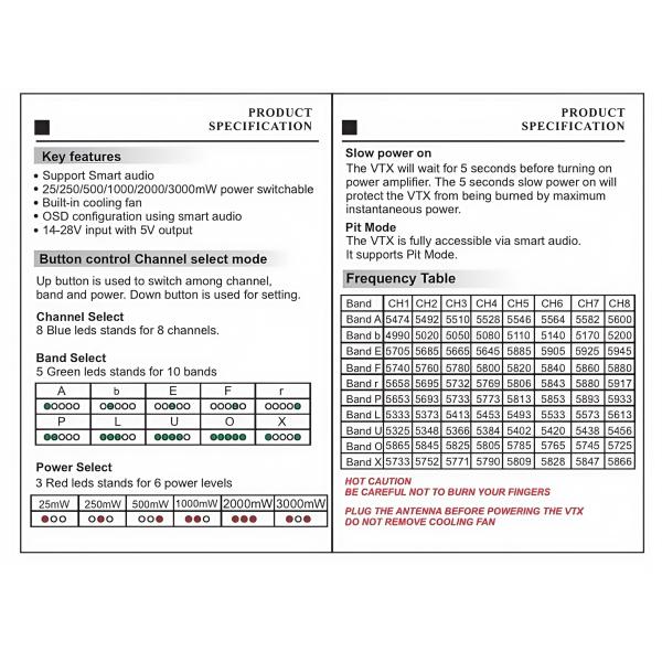 AKK Ultra Long Range VTX 4.9G 5.8G 3W up to 20km FPV VTX Drone Video Transmission 80CHs