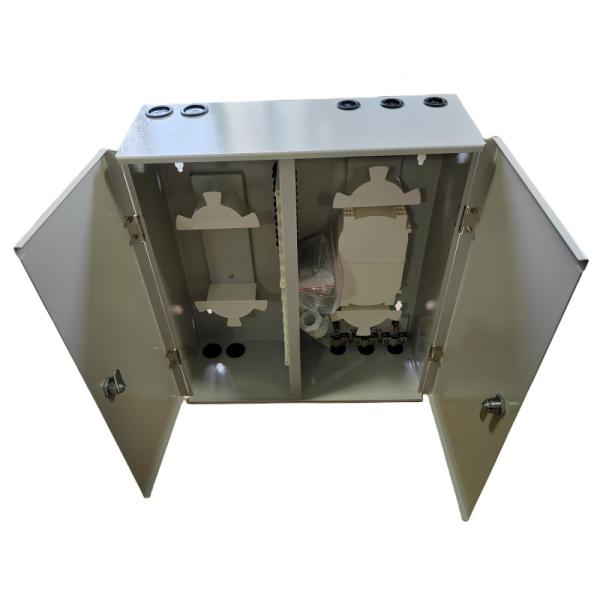 Cheap Metal Wall Mount Fiber Enclosure 72 Core With 2 Door And Dual Locks for sale