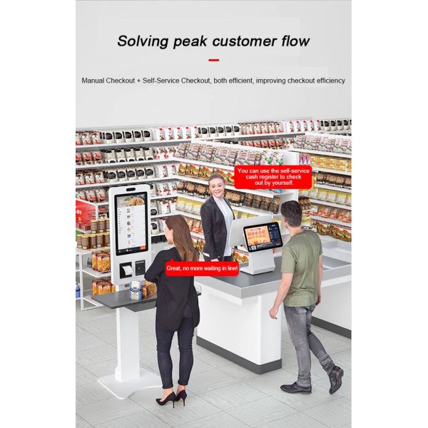 32 Inch Interactive In Store Ordering Kiosk With Voice Feedback for Enhanced User Experience