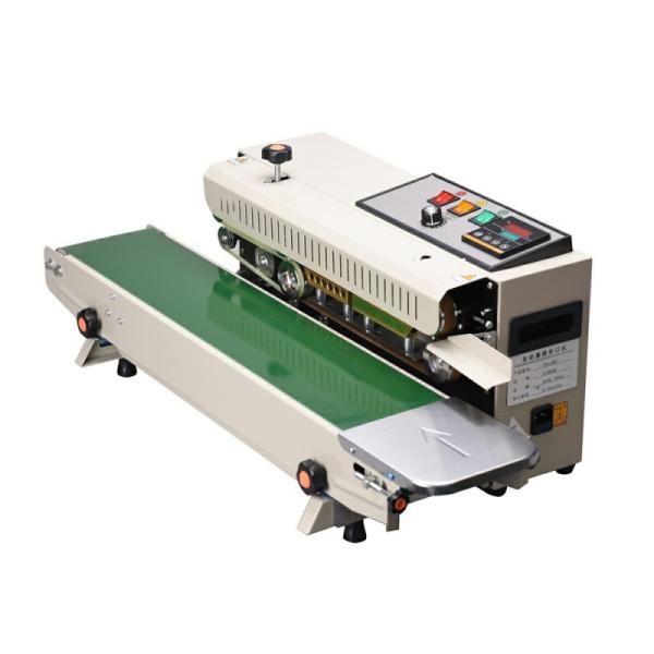 High-Speed Continuous Band Sealer FR900C - Plastic Bag Sealing Machine with Counter, Food Packaging Heat Sealer