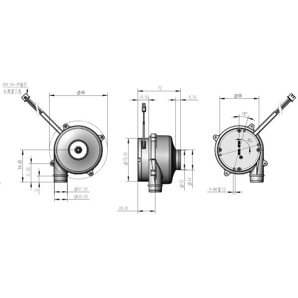 External Rotor Motor Bldc Backward Curved Centrifugal Fan For Ventilation Equipments