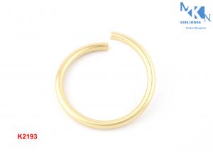 China Bag Brass O Rings Hardware , Adjustable Large Metal Rings Hardware Light Gold Color on sale