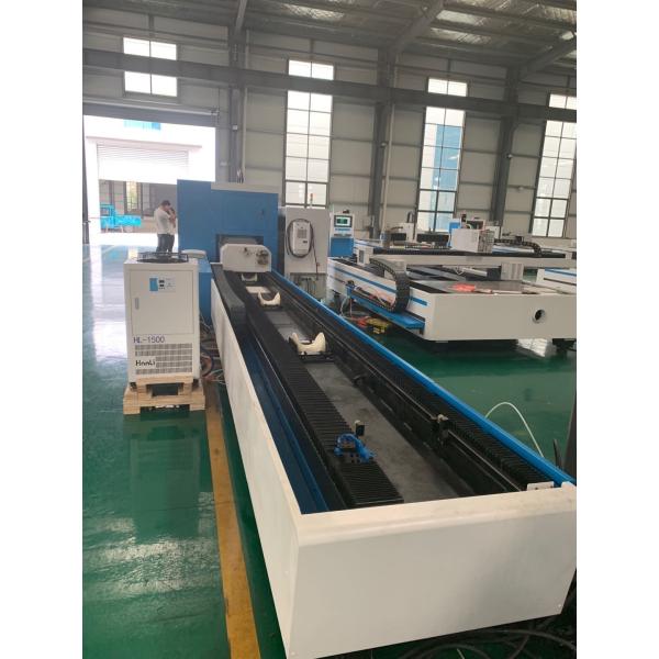 4KW CNC Cut Machine , Metal Tube Laser Cutting Machine 6000mm 1500 Kg