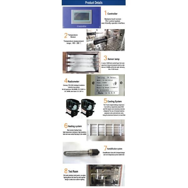 Programmable Controller Xenon Test Chamber , Anti Weather Plastic q-Sun Xenon Tester