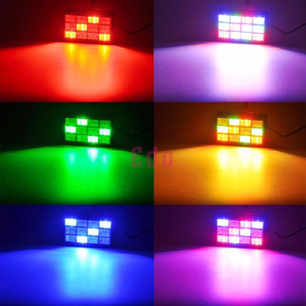 High Power LED Strobe Light 12pcs*1W RGB LED 18PCS Optional Strobe Disco Light