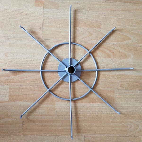 2 Layers Rotating Turntable Display Stand With Round Pegs