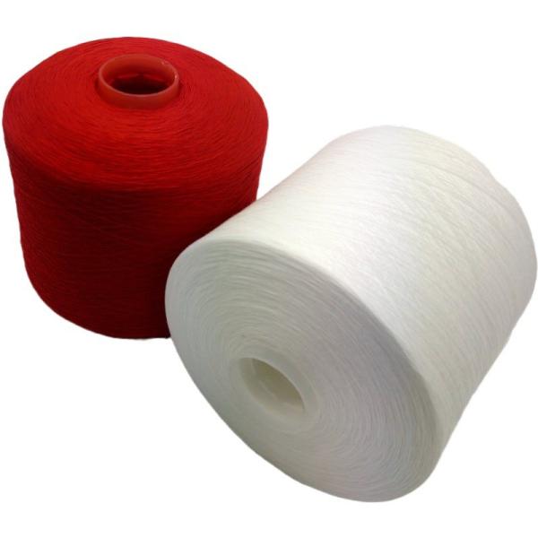 Cheap High Tenacity 100% Dyed Polyester Yarn Low Shrinkage Red For Sewing Thread for sale