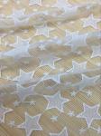Pentagram Qmilch embroidered Lace Fabric , star lace fabric,Cotton Lace,