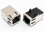 Brass Shielded RJ45 PCB Mount MJ3B-B211-RSLO5T135-1