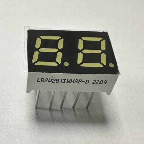2 Digit7 Segment LED Display Super Bright White Common Anode for Home Appliances