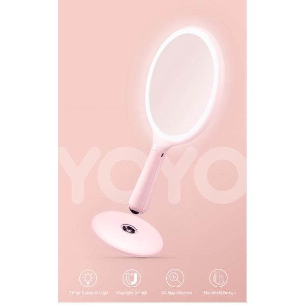 Adjustable Angle Cordless Rechargeable 6500K LED Magnifying Mirror