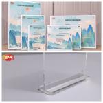 Fast Shipping Round Corner A4 Paper Menu T Shape Acrylic Sign Holder With