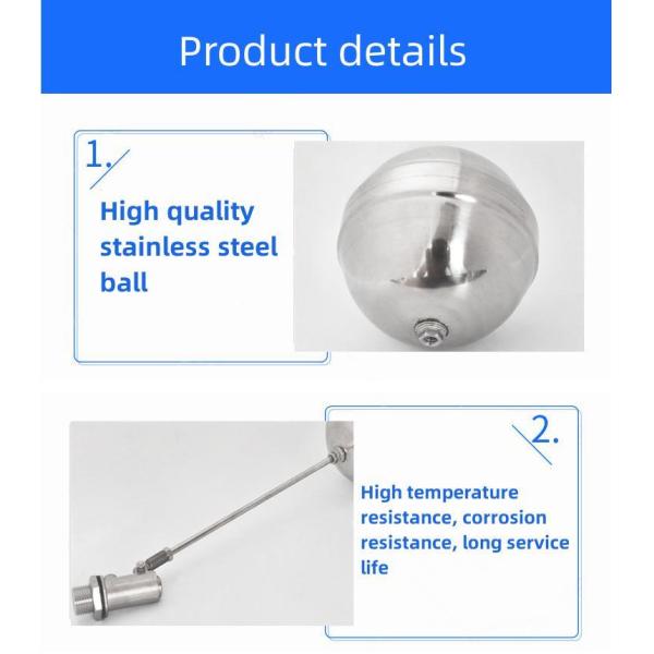 Thread Connection Form Stainless Steel Float Valve for Tank Level Automatic Controller