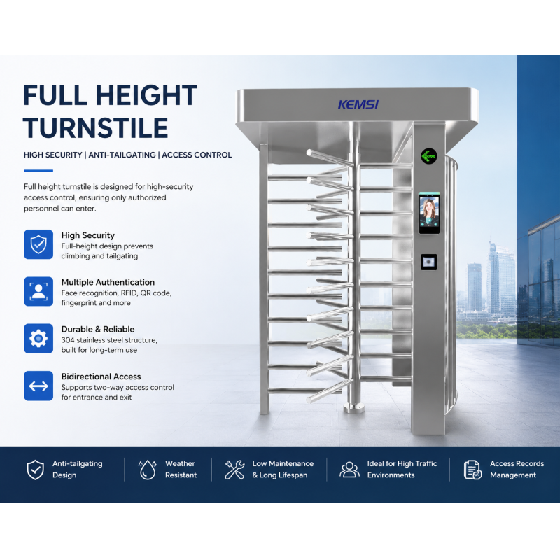 Stadium Full-Height Turnstile With QR Code Ticketing & Anti-Climb Access Control