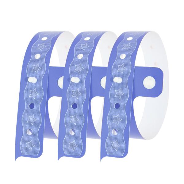 Cheap Waterproof Vinyl PVC Wristbands Elastic Comfortable Customized Blue Purple for sale