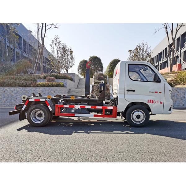 Mini Version FOTON 4x2 Compactor Garbage Truck Hook Lift 5 Tons Euro 4 Customized