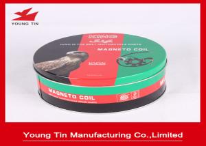 China Metal Small Tin Cans Container CMYK Printed For Motorcycle Metal Parts Storage on sale