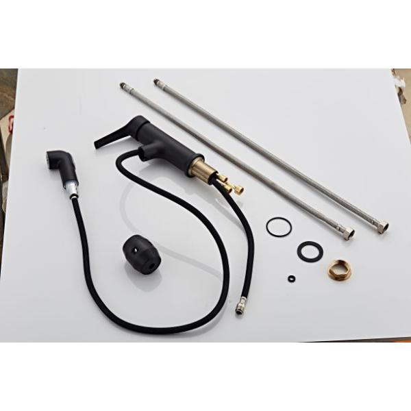 Black color Saving Water Explosion Proof Pull Out Sink Faucet