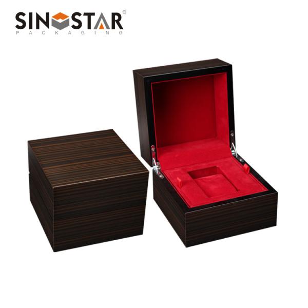 Cheap Custom Made Wooden Watch Box with Soft Velvet Lining OEM Orders Accepted for sale