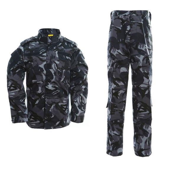 Customizable Polyester/Cotton Men's Camouflage Work Training Suit for Outdoor Hiking