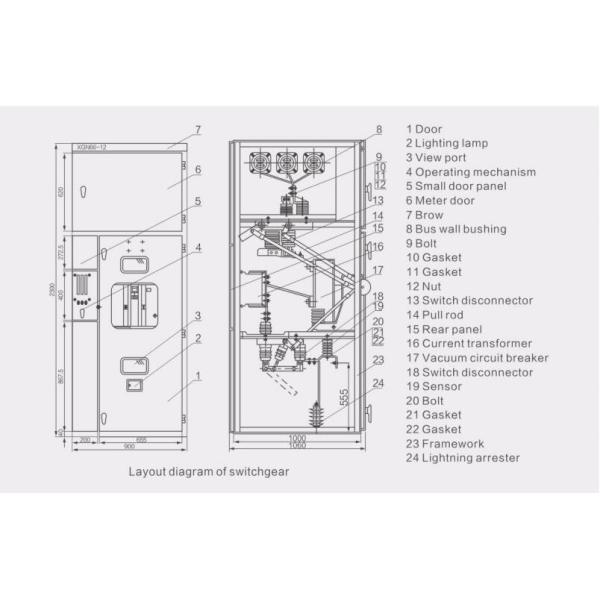 Xgn66 Electrical Medium Voltage Switchgear Ring Main Unit Air Insulated