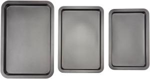 Best 3-Piece Baking Sheet Set different sized metal cookie sheet/biscuit baking pan/cookie cake pan wholesale