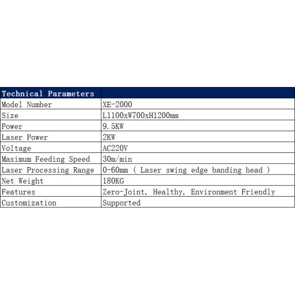 XE-2000 Laser Edge Banding System