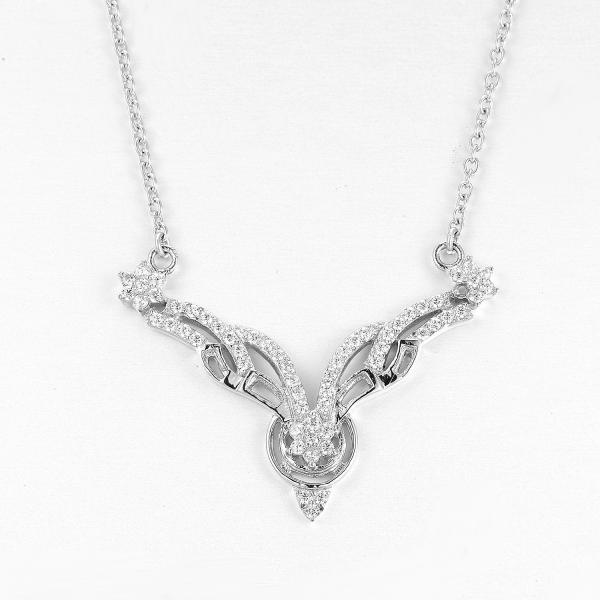 Cheap Mens 925 Sterling Silver Necklaces 4.82g Antler Rope Chain for sale