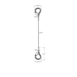Best Lighting Security Purpose Safety Wire Rope Sling With Snap Hook On Both End wholesale