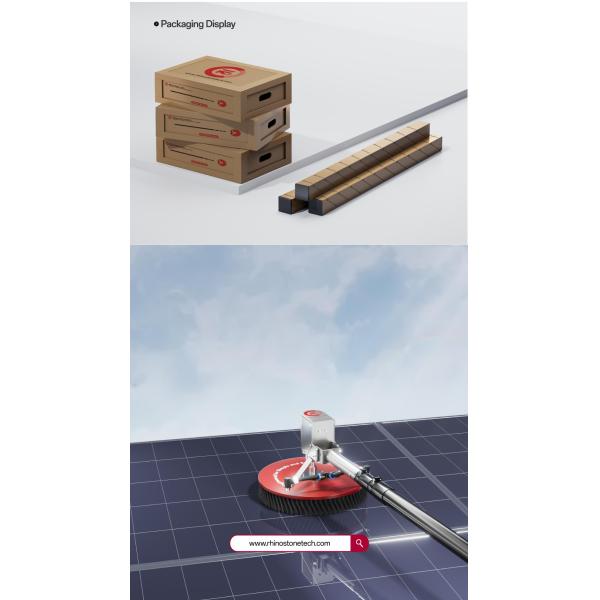 Battery Powered Solar Panel Cleaning Tools 3.6meter 5.4meter Solar Panel Cleaning Broom