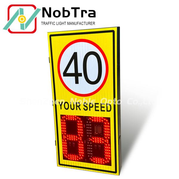 Power Source 220VAC Digital Speed Limit Signs Traffic Sign Temperature Range -40°C To 60°C Suitable for Various Road Conditions