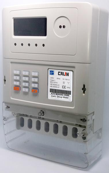 Cheap STS Token Operated 3 Phase Electric Meter , Electricity Prepayment Meter for sale
