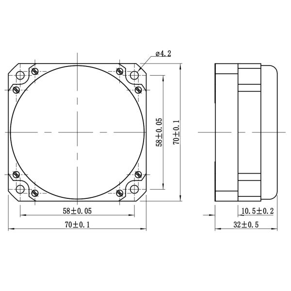 High Precision Digital Optical Gyroscope with 70×70×32 mm Dimensions and -40℃～+70℃ Operating Temperature for UAV Navigation