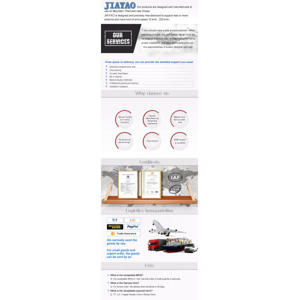 50m Microwave Antenna Self Supporting Tower Lattice Design 3 Legged Telecommunication Steel Tower