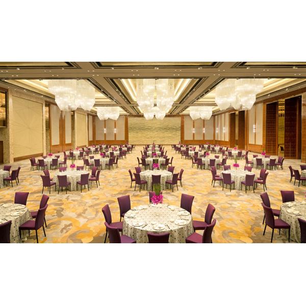 Hall Round Fabric Back Iron Stackable Banquet Chairs For Weddings And Events