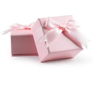 China Paper Ring Necklace Crystal Jewelry Box Package White Color Customized on sale