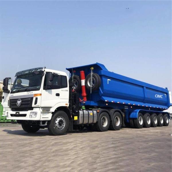 Cheap U Type 11M 5 Axle 100Ton Truck Hub Tipping Trailers for sale