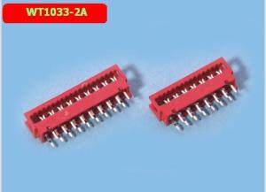 China WT1033-2A IC Socket Connector Red Single Row Idc Connector Wire End Long Foot on sale