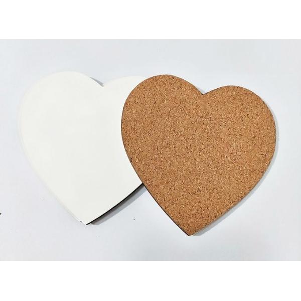 Amazing 100x100mm Delicate Heart Shape Sublimation MDF Blank Coaster for Wedding Gift