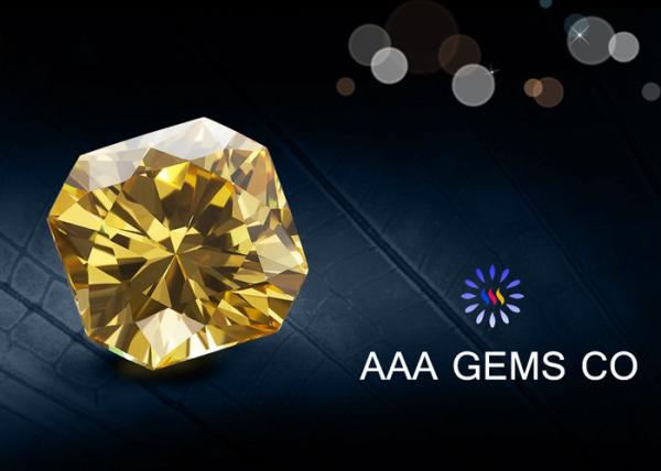 Cheap Synthetic Round Yellow Colored Moissanite Fancy Cutting Shape for sale