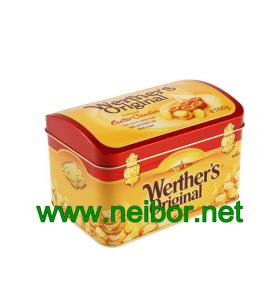 China candy tin box with dome shaped lid metal treasure chest tin box on sale
