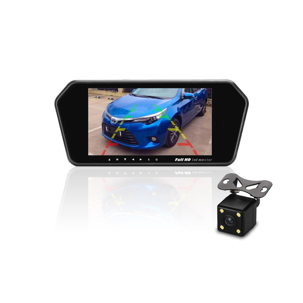 Waterproof Night Vision 1080p Backup Camera and Rear View Mirror with 7 Inch LCD Monitorr/ Remote Control