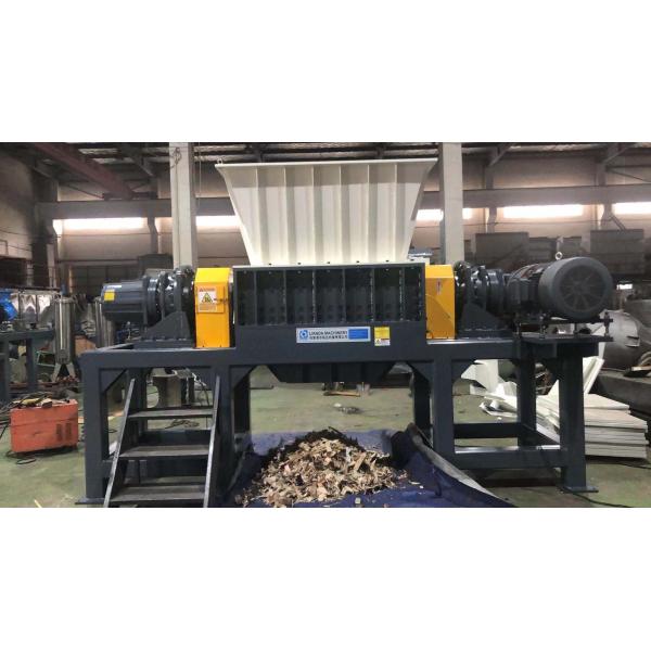 18.5kw Twin Shaft Shredder Machine , Durable tyre shredding machine
