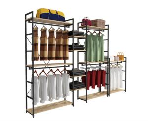 Best Modern Style Clothing Shop Display Racks Wall Mounted Clothing Rack For Shopping Mall wholesale