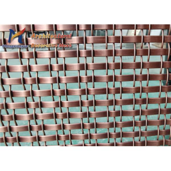 Arc Frame Decorative Architectural Woven Wire Mesh Electrolytic Polishing Crimped