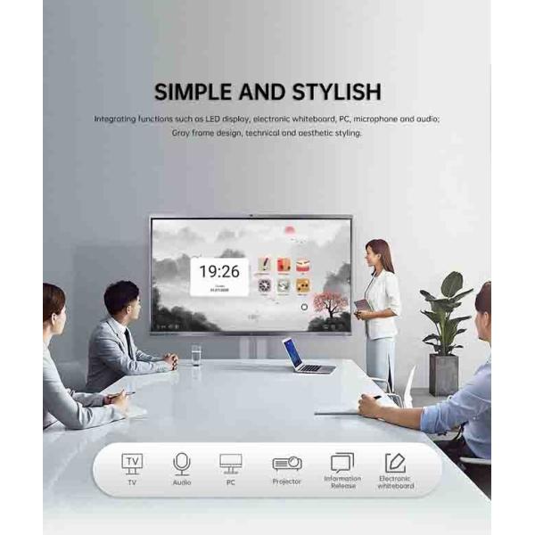 Education Smart Interactive Flat Panel 3840×2160 98 Inch Interactive Panel
