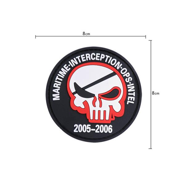 Round Soft PVC Patches Badge Morale Decorative For Clothing / Caps