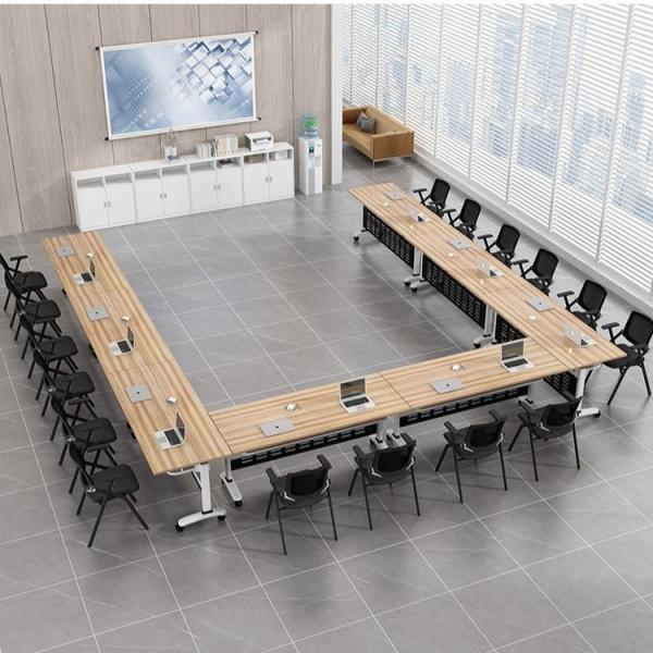 Cheap Multifunctional Folding Long Conference Table With Wheels For Conference Room Office Desks & Chairs for sale